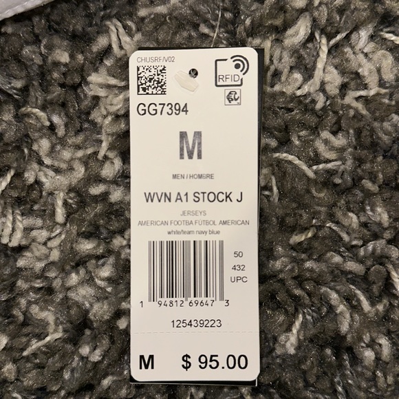 New ADIDAS Practice Woven Football Jersey in White-Team / Navy Blue - Picture 9 of 9